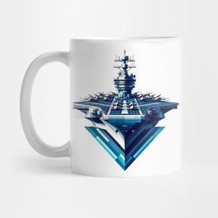 Naval Geometric Giant | USS Gerald R. Ford CVN-78 Tee Mug